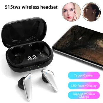 

TWS Wireless 5.0 Bluetooth Earphone Stereo earphone Sports Waterproof Headset With Dual Mic and Battery Charge For Android IOS