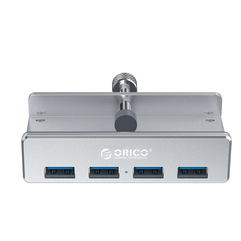 Orico клип дизайн 4 порта USB 3,0 концентратор Алюминиевый сплав портативный размер путешествия зарядка Центральная станция для ноутбука с SD кард-ридером