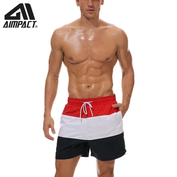 

Men's Jogger Shorts Bath Suits Striped Beach Shorts Male Boardshorts Swim Short Fast Dry Surfing Shorts with Drawstring AM2301