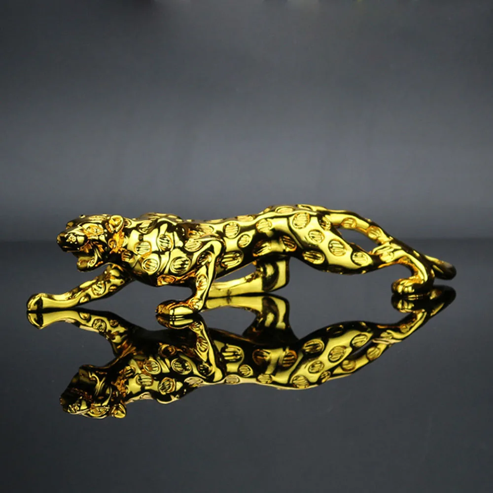 Leopard Figurine Car Ornament - Stylish Dashboard Resin Decor