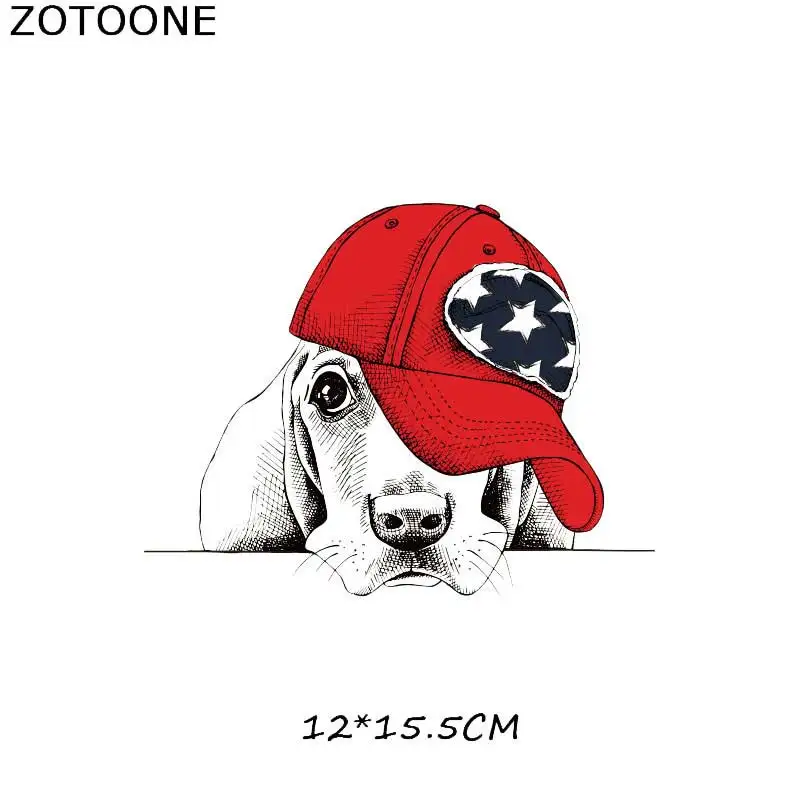 378 ZOTOONE милая собака мультфильм Железная на патч для детей наклейка на одежду DIY животных Тепловая аппликация передачи для футболки с принтом G - Цвет: 378