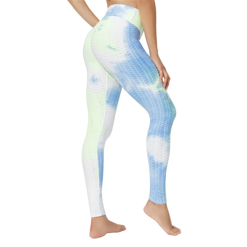 Sexy Tie Dye Ink Leggings Women High Waist Anti Cellulite Push Up Tights Gym Workout Fitness Running Butt Lifting Yoga Pants 8