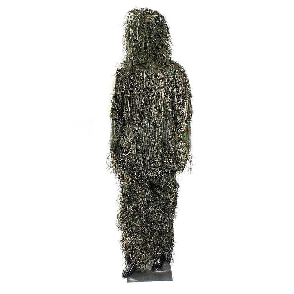 Тренировочная одежда для охоты, камуфляжная одежда, Ghillie с листьями джунглей, комплект костюмов, тренировочная одежда для охоты, камуфляжная одежда для джунглей, комплект костюмов