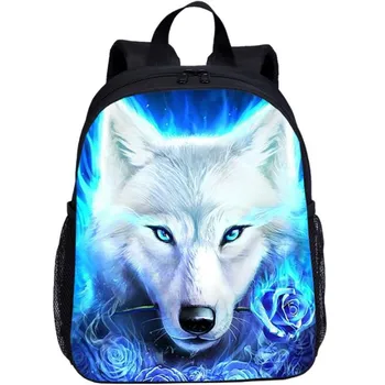

Animal Galaxy Wolf Backpack For Baby Boys Daypack Girls Rucksack Children Infant School Bag Student Backpack Kids Casual Bookbag