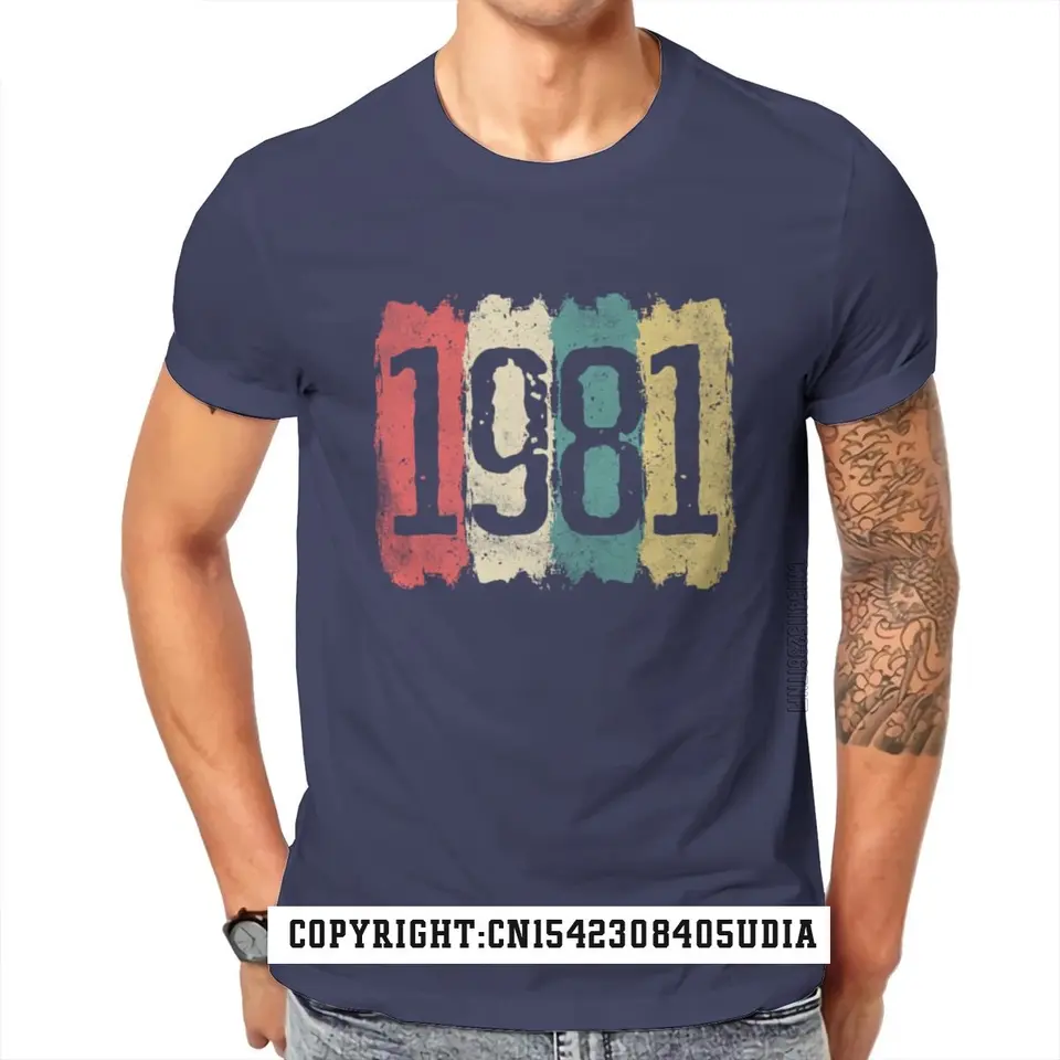 1981 Vintage 40th Birthday Shirt For Women - Funny Retro Graphic Tee, Birthday Party Gift
