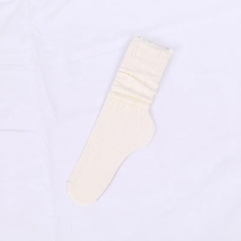 Women's Velvet Hollowed-out Socks Candy Colore Mid-calf Solid Color Women's Thin Cotton Socks High Ankle Socks