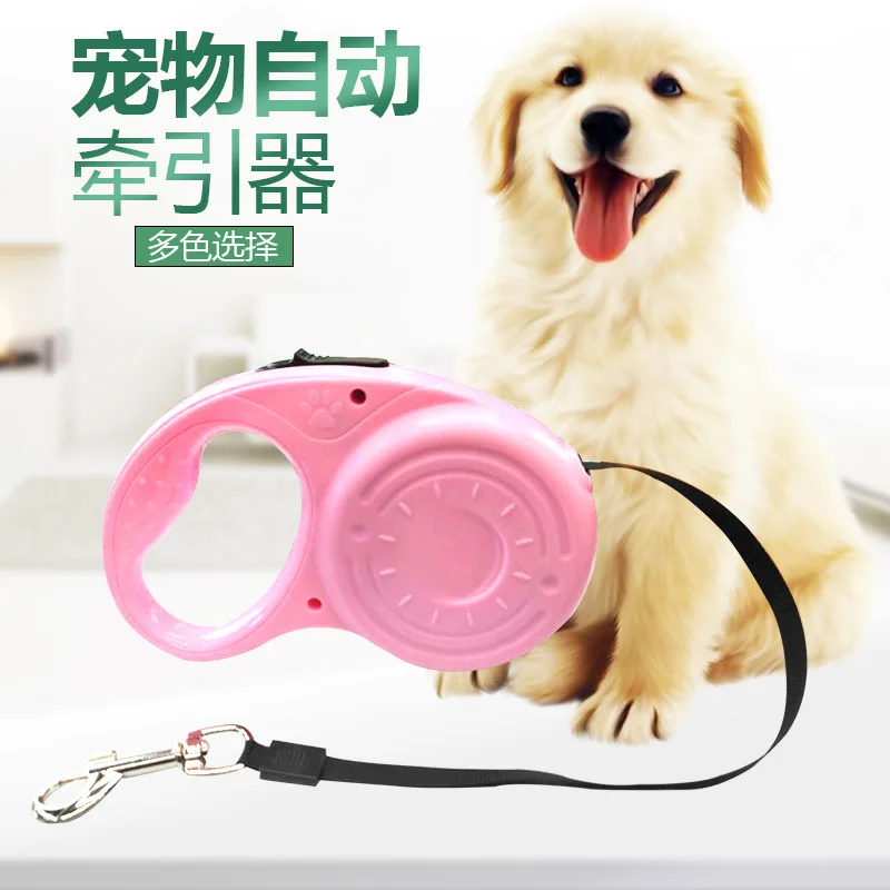 

Pet Traction Rope Dog Automatic Tractor Candy-Colored 3 M 5 M Hand Holding Rope