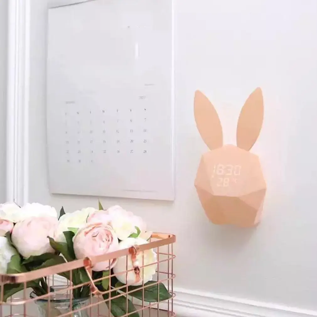 Children'S Alarm Clock Creative Cute Cartoon Bedside Luminous Led Electronic Clock Living Room Digital Small Alarm Clock