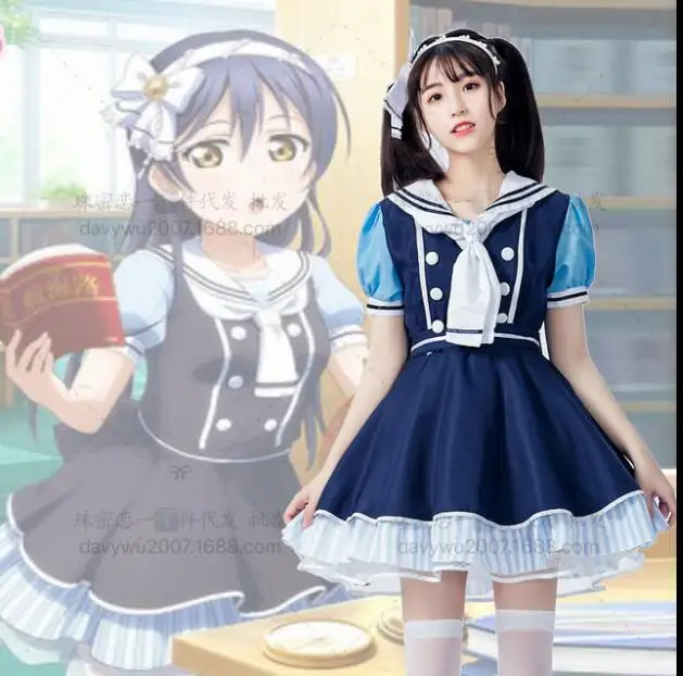 Love live Lovelive Umi Kotori Nico Rin Eli пиратский костюм для косплея Костюм Моряка - Цвет: Коричневый