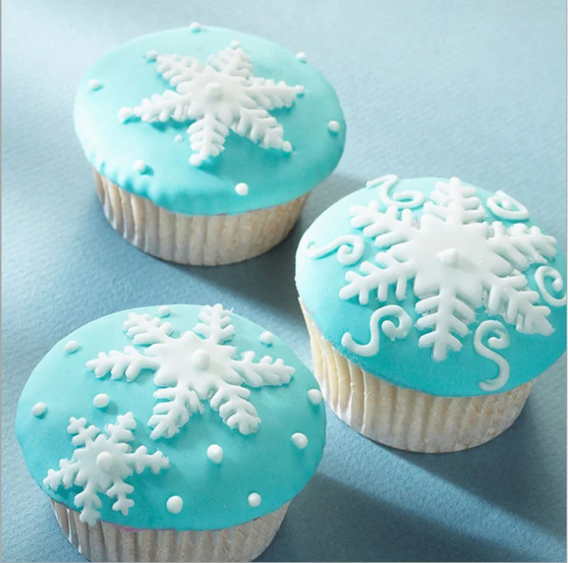 Рождественская Снежинка печенья форма для fondant (сахарная) сахара поршень