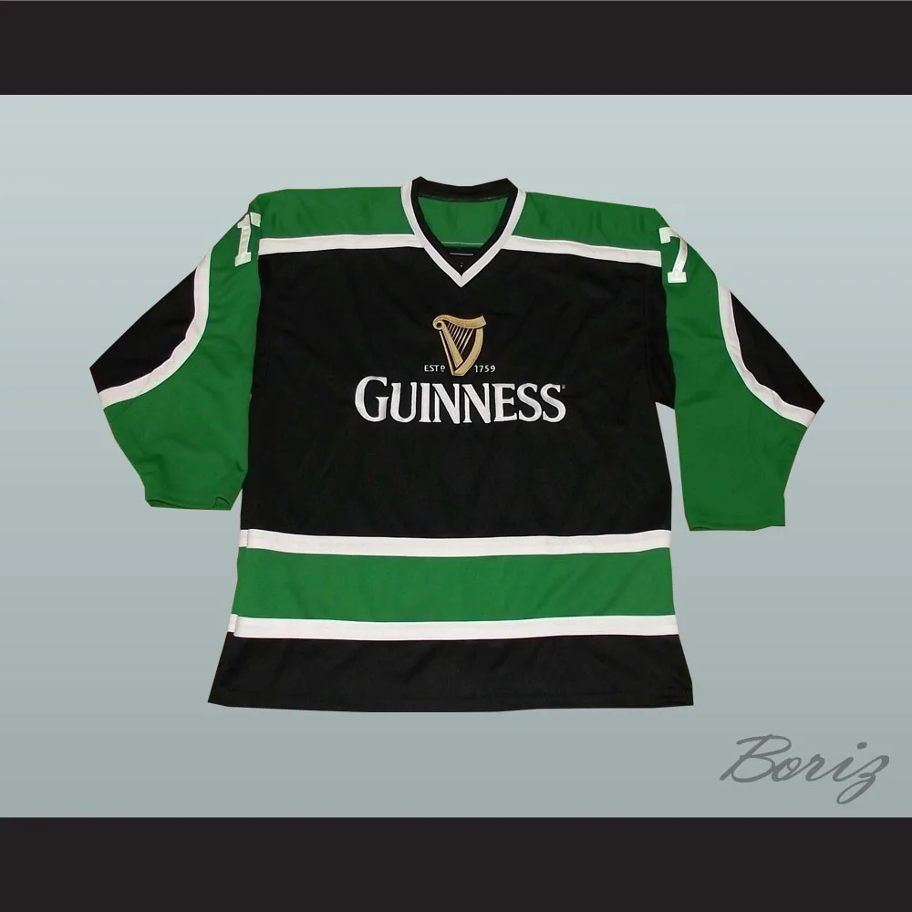 

Guinness March Irish Stout Beer St Patricks Day Hockey Jersey Embroidery Stitched Customize any number and name Jerseys