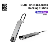 USB HUB C HUB Многофункциональный Док-станция для ноутбука конвертер type-C в PD/USB* 2/HDTV/type-C/SD/TF/RJ45 адаптер для ПК ноутбука
