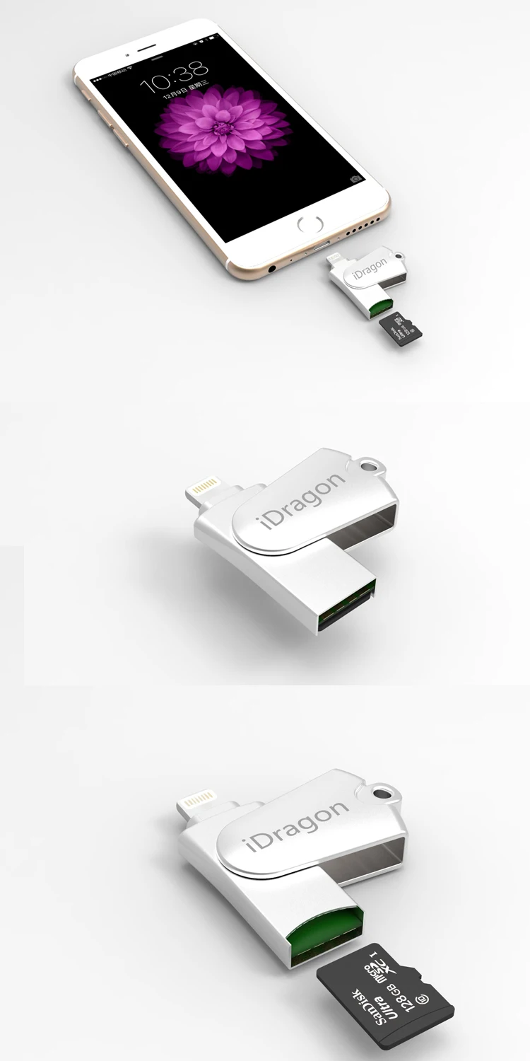 Micro SD TF кард-ридер USB 2,0 USB Lightning кард-ридер для iPhone 8X7 6 Plus iPod iPad OTG кард-ридер