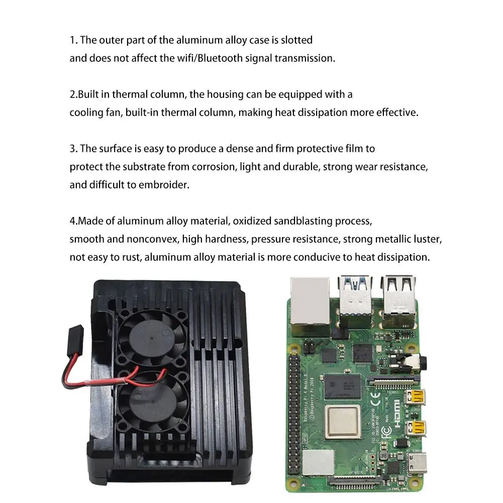 2G ram для Raspberry Pi 4 поколения Модель B Тип компьютерная макетная плата двойной экран 4K выход двухчастотный Wi-Fi Bluetooth