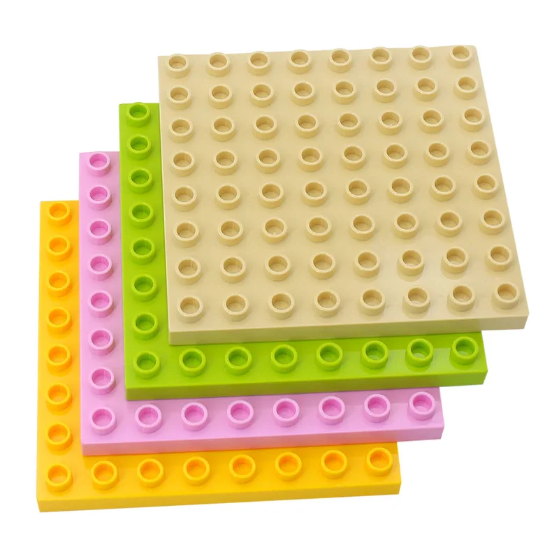 8x8 точек Diy строительные блоки двухсторонняя Базовая пластина аксессуары совместимы с Duploed Baseplate игрушки для детей детские подарки