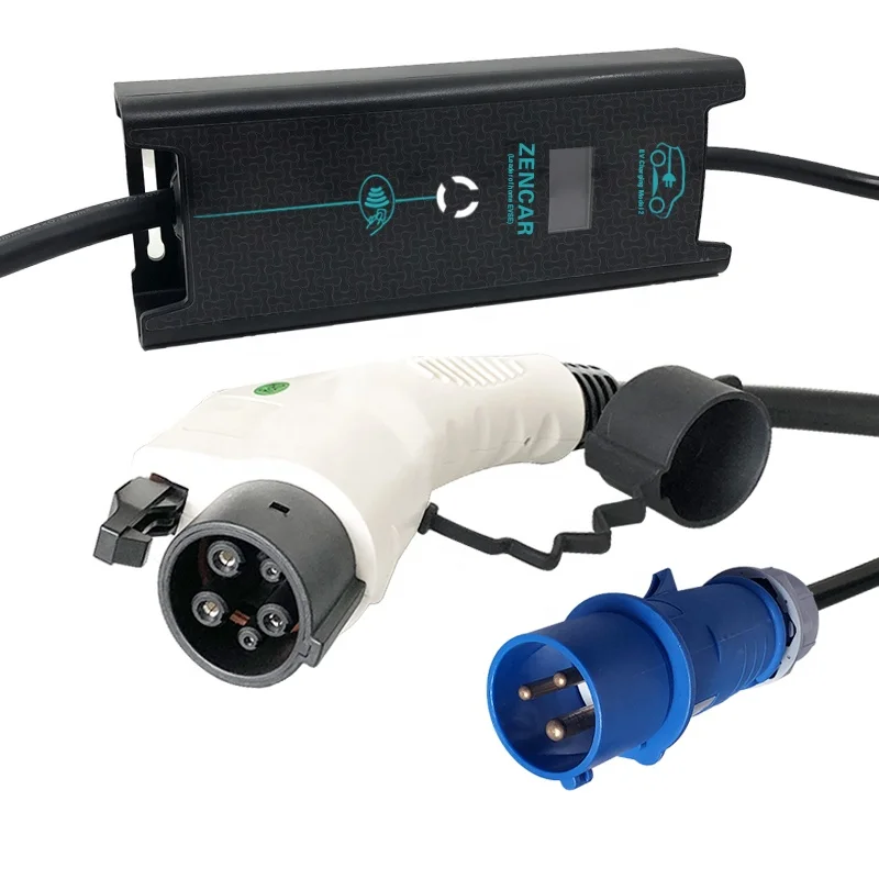 

3 pin commando plug ev charger level 2 32a evse J1772 standard car charger