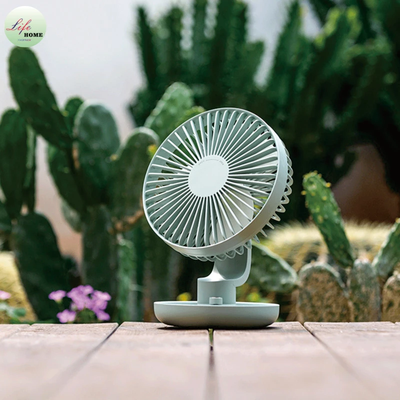 

Mini Air Conditioner Fan 120 Degree Rotation Strong Wind Low Noise High Wind Dual battery USB Mini Rechargeable Fan Shaking Head