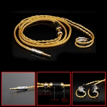 Areyourshop наушники золотой кабель посеребренный медный Модернизированный сбалансированный кабель 2,5 мм 3,5 мм MMCX 0,78 аксессуары для наушников