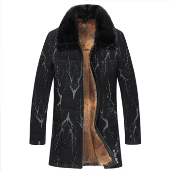 

2019 New Autumn Winter Slim Men Leather Jackets Soft cashmere Warm Jacket Men's Woolen Outerwear Coat Winter Overcoat