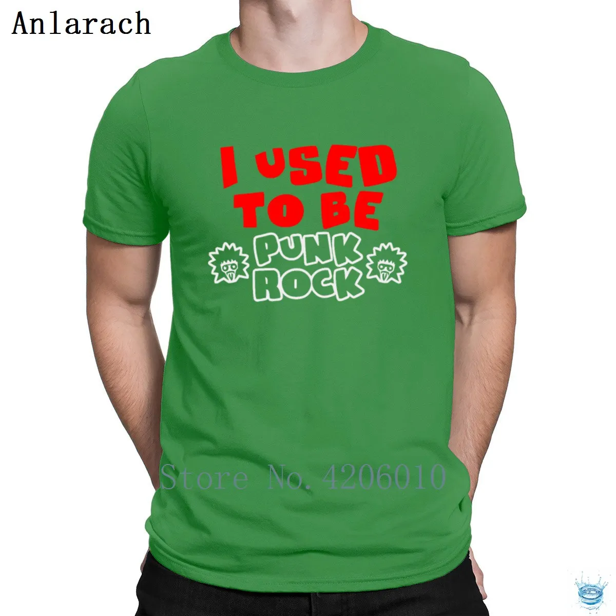 Я раньше был панк рок футболки буквы странные уличная Летняя мужская футболка интересный Креативный анларач хлопок
