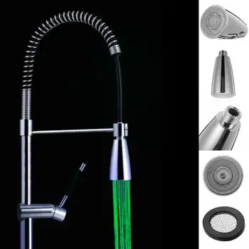 

Spontaneous Temperature-controlled 3 Colors Change Tap Temperature Sensor Sink Nozzle Light Replacement LED Faucet