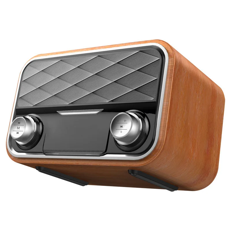 2020 new creative dual speaker wooden speaker