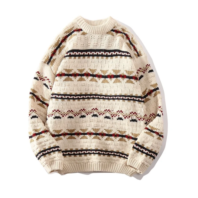 

Casual High Street Autumn New Winter Pullovers Valentine's Day Date Clothes Lovers Printed Knitted Matching Couple Sweaters