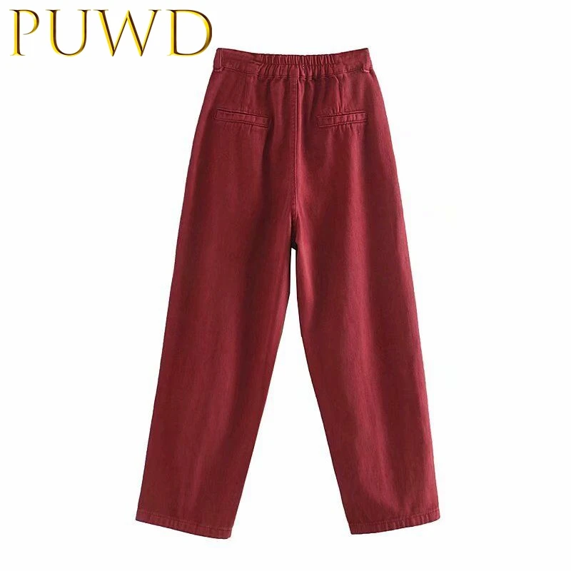 PUWD осень новые женские джинсы свободные брюки карандаш