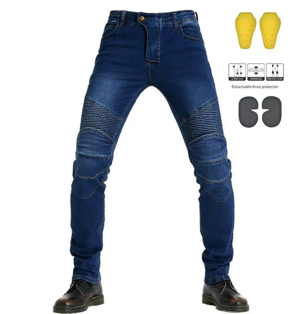 Green Motorcycle Pants Men Motocross Racing Trousers Cargo Jeans Touring Riding Pantalon Moto Pants Motorcycle Equipment Pants JES-1 Blue Basic
