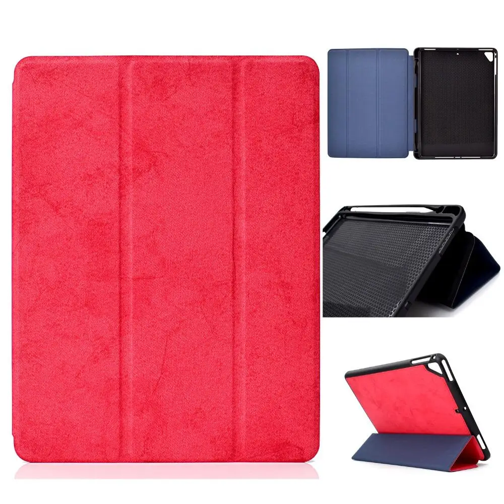 

Luxury Soft PU Leather Stand Cover Pencil Case For Apple iPad air 1 2 pro 9.7 2017 2018 9.7 Tablet Case Funda+Stylus Pen.