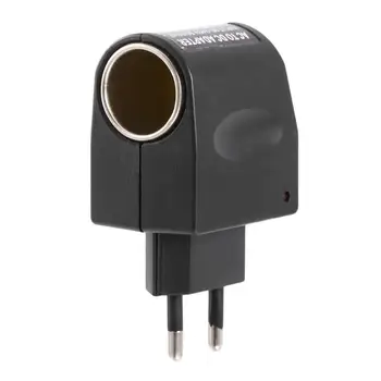 

Universal Plastic + Metal 110V-240V 50-60Hz AC to 12V DC EU Car Power Adapter Adaptor Converter Cigarette Lighter