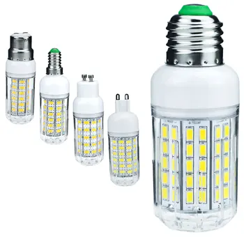 LED 옥수수 전구 가정용 화이트 테이블 램프, 실내 조명 앰플, E27 GU10, E14, B22, G9 스포트라이트, 6W-25W, AC 110V, 220V, 230V, 240V