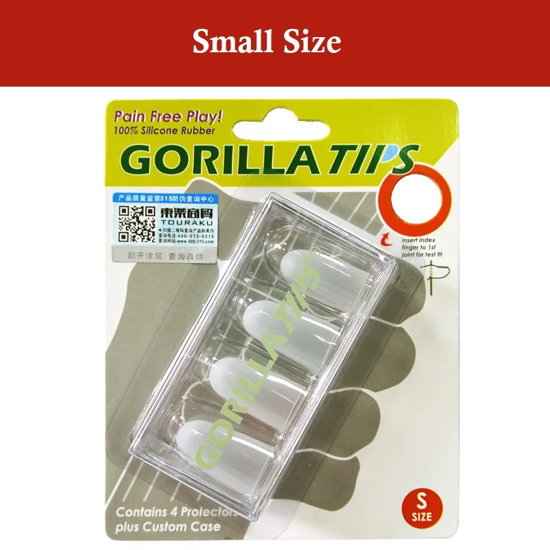 Gorilla Tips Fingertip Protectors Clear Size Medium
