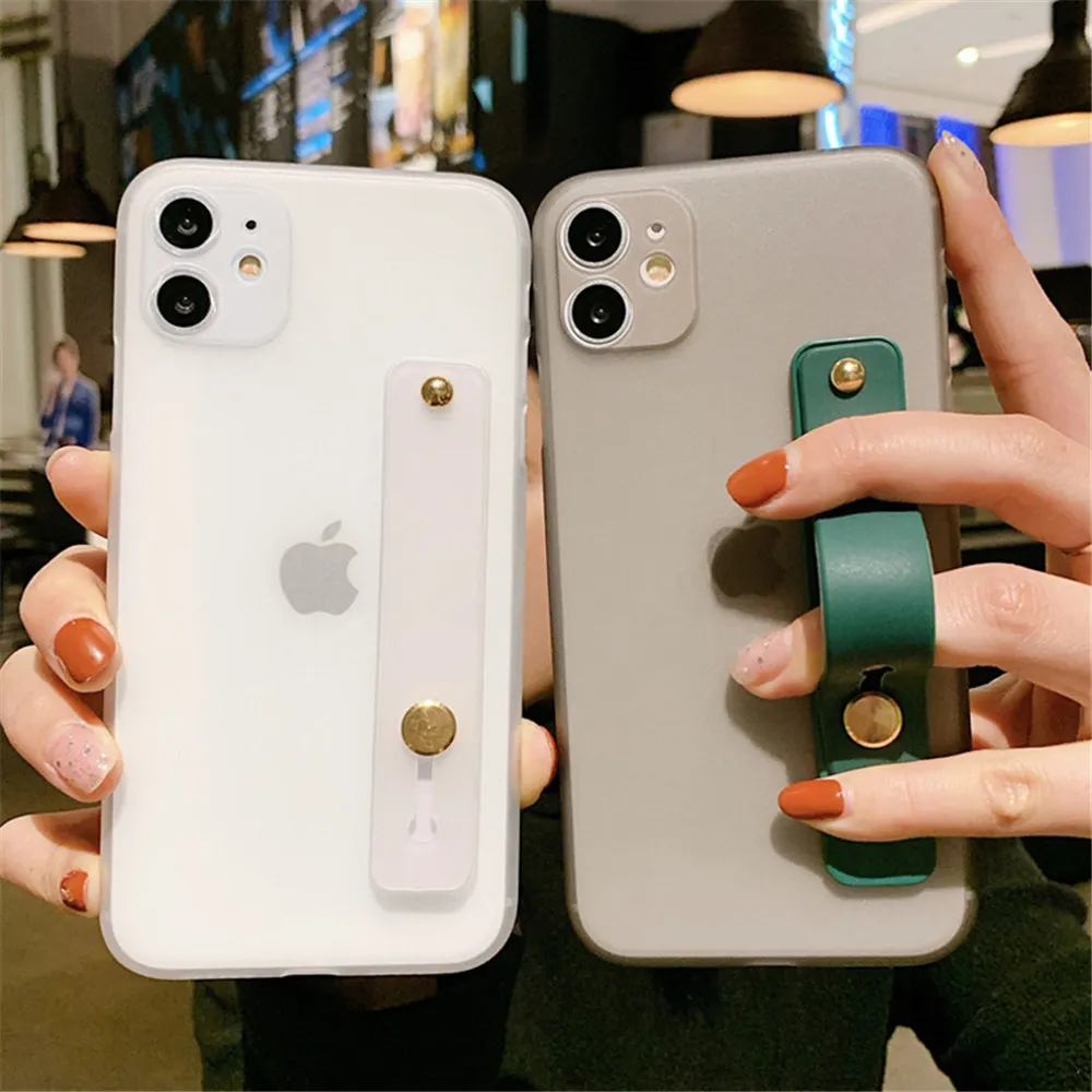 Чехол для iPhone 11 Pro Max с ремешком на запястье чехол подставка SE 2020 7 8 6 6s Plus X XR XS
