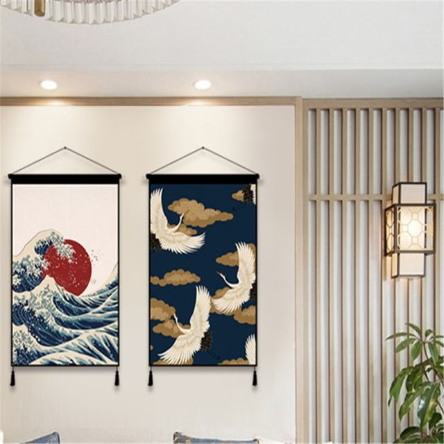 Japan Ukiyoe Hanging Scroll Painting Japanese Style Canvas Posters And Prints Wall Art Living