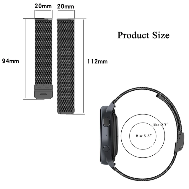 SITAFU Correa para Amazfit GTS/GTS 2/GTS 3,20MM Pulsera de Nylon