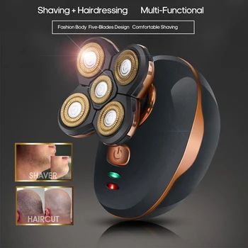 

Portable Electric Shaver five Blade Electric Razor Waterproof USB Rechargeable Multifunction Shaver Shaving Machine for Men