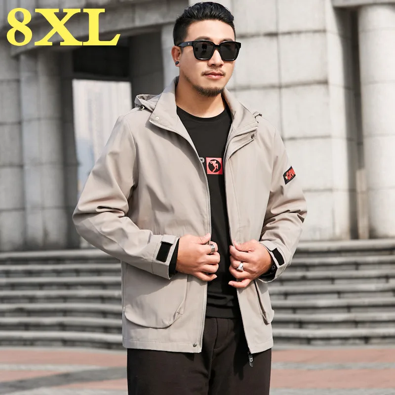 

2019 New 8XL 7XL 6XL 5XL Plus Size Men Spring And Autumn Jackets And Coats Jackets Mens Clothes high quality Tooling jacket