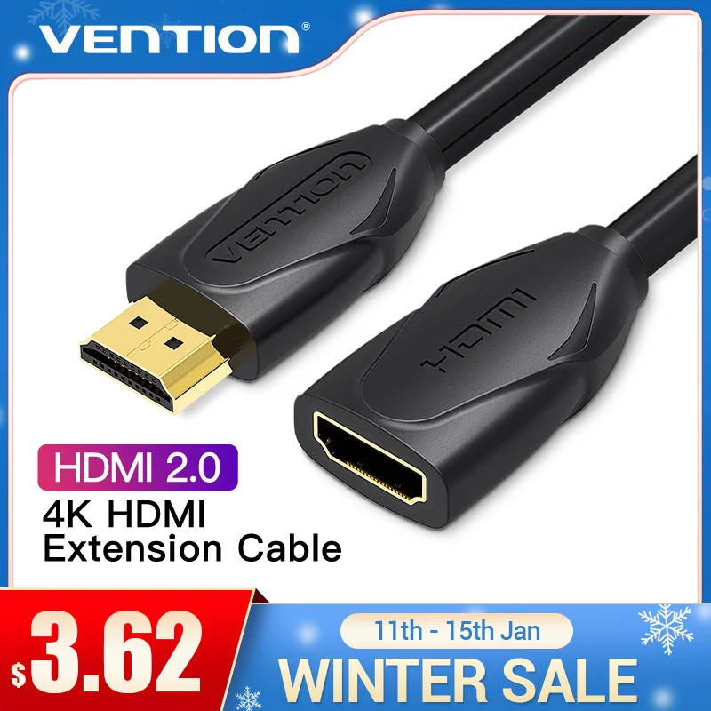 Удлинительный кабель Vention HDMI 4K 60 гц 2 0 папа мама для HDTV проектора переключатель PS4/3