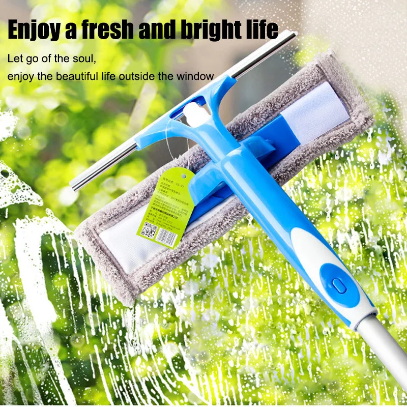 

Window Glass Cleaner Washer Upgraded Telescopic High-Rise Brush Window Cleaner with Spray Head K888