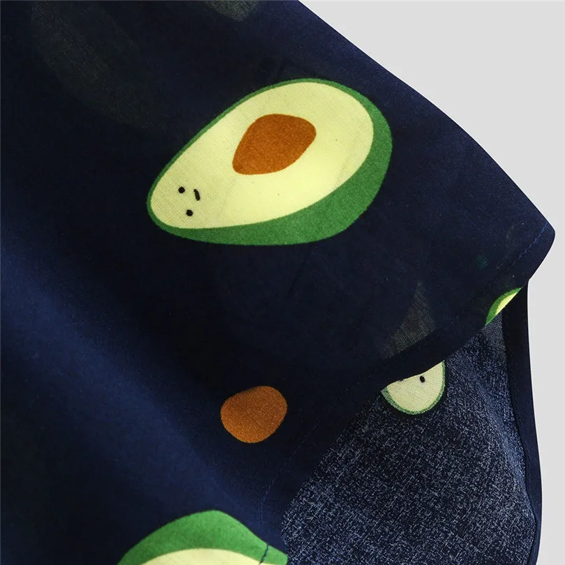New Men Funny Fruit Avocado Printed Casual Shirts  2019 Summer Fashion Turn Down Collar Short Sleeve Casual Shirts #E26 (12)