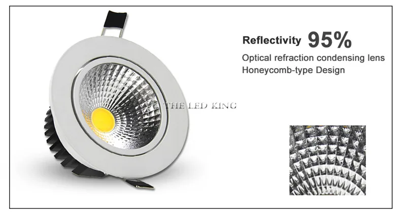 Dimmable 360 Angle Rotatable LED Ceiling Spot Light 5W 7W 10W 12W 15W round LED Recessed Downlight with AC 85-265V LED Driver