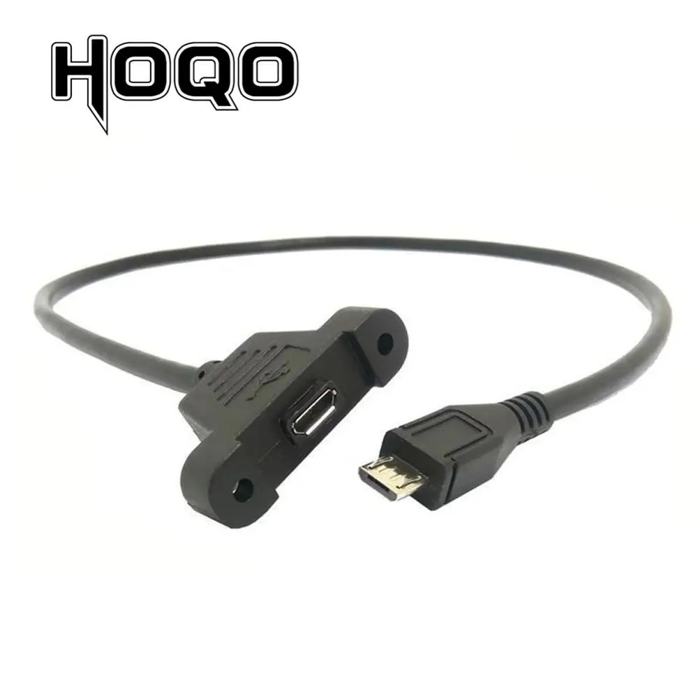 MicroUSB 5pin Male to Female Extension Cord. Micro USB Panel Mount