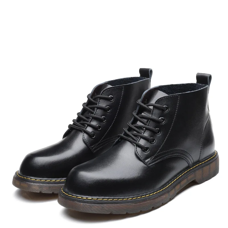 

Spring Autumn Men Casual Leather Shoes British Style Vntage Martin Shoes Male Flats OutdoorTooling Shoe