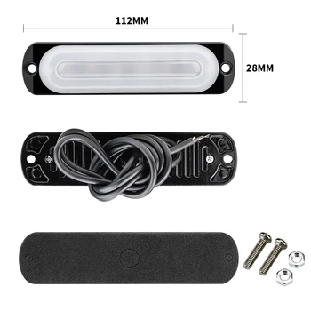 

12V Fog Light 24W Red Truck Lamp Off-Road Safety Signal Anti-collision