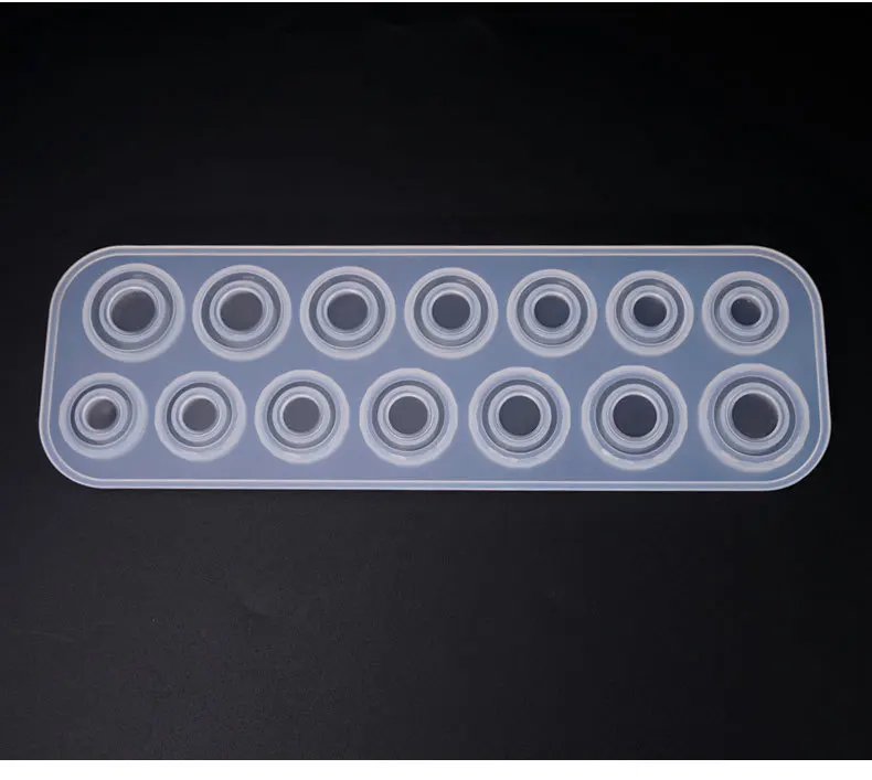 Popular1PC Flat And Diamond Rings Collection Silicone UV Jewelry Molds Pendant Jewelry Tools UV Resin Mold Jewelry Accessories