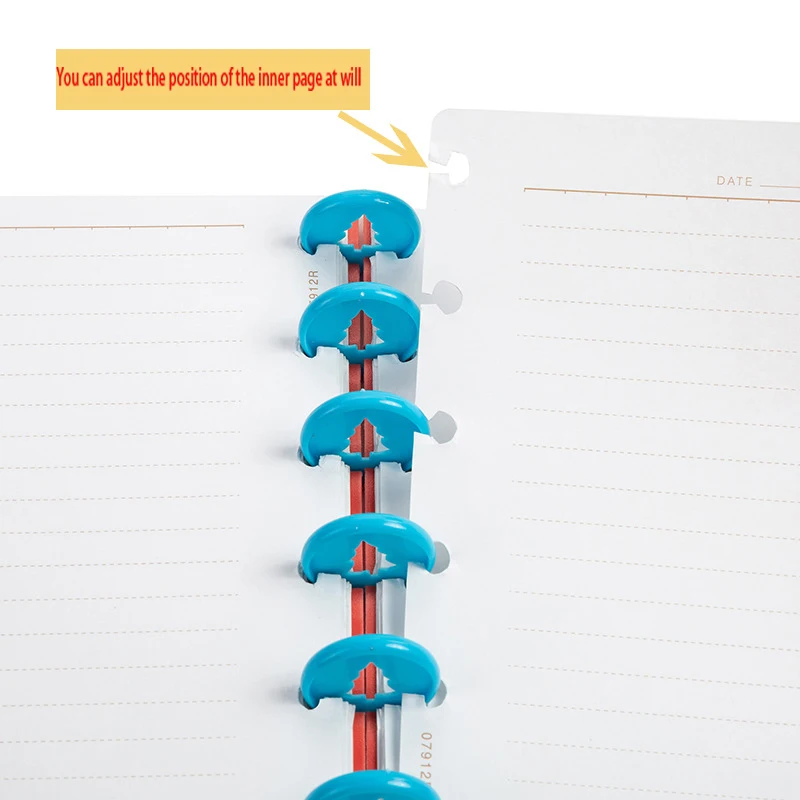 24MM Mushroom Hole Binding Buckle Discs For Notebook 360 Degree Foldable T-shaped Hole Binder Ring Office&School Supplies