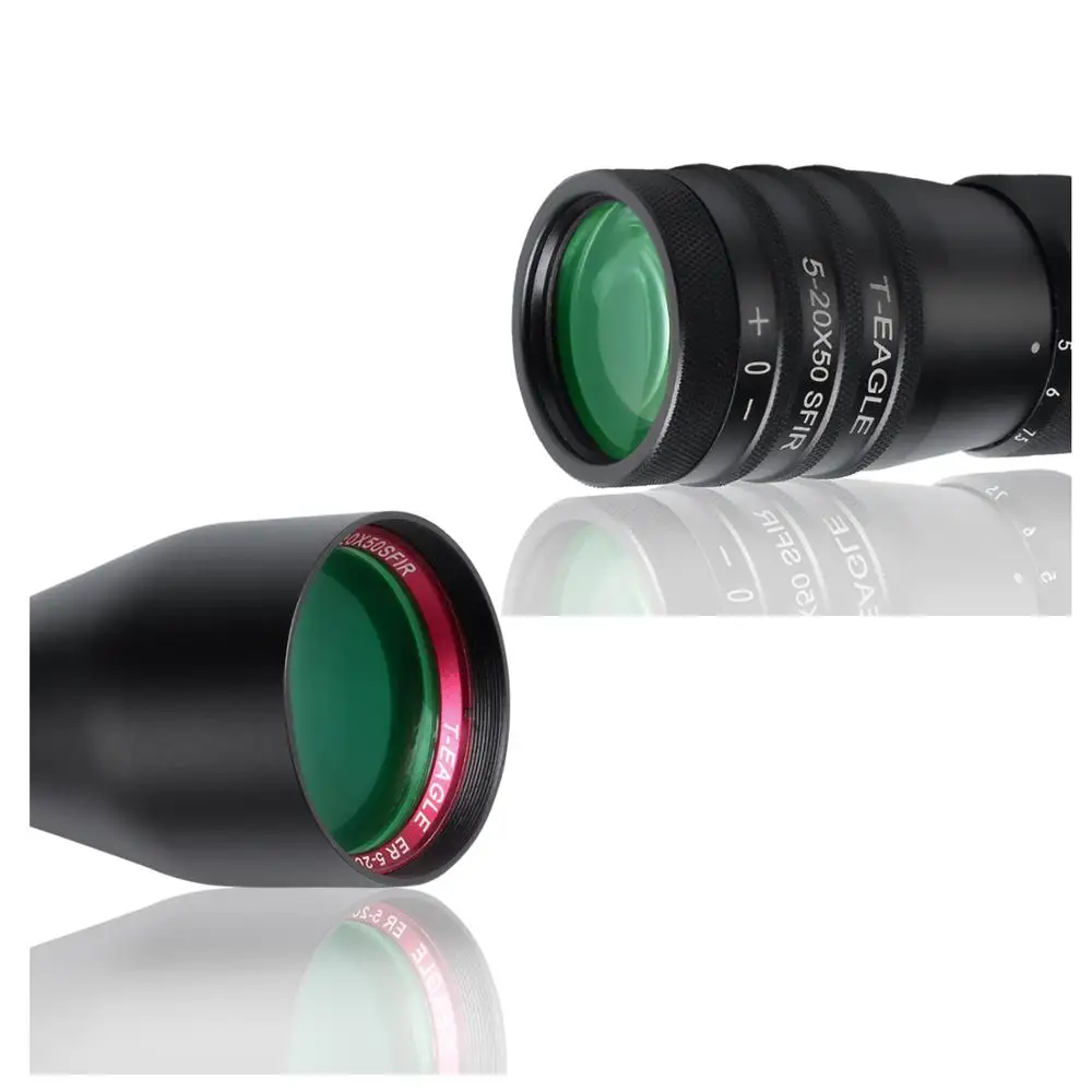 Охота TEAGLE 5-20X50 SFIR Riflescopes Светящееся Стекло травление сетка Боковая регулировка параллакса турреты замок сброс съемки область для PCP