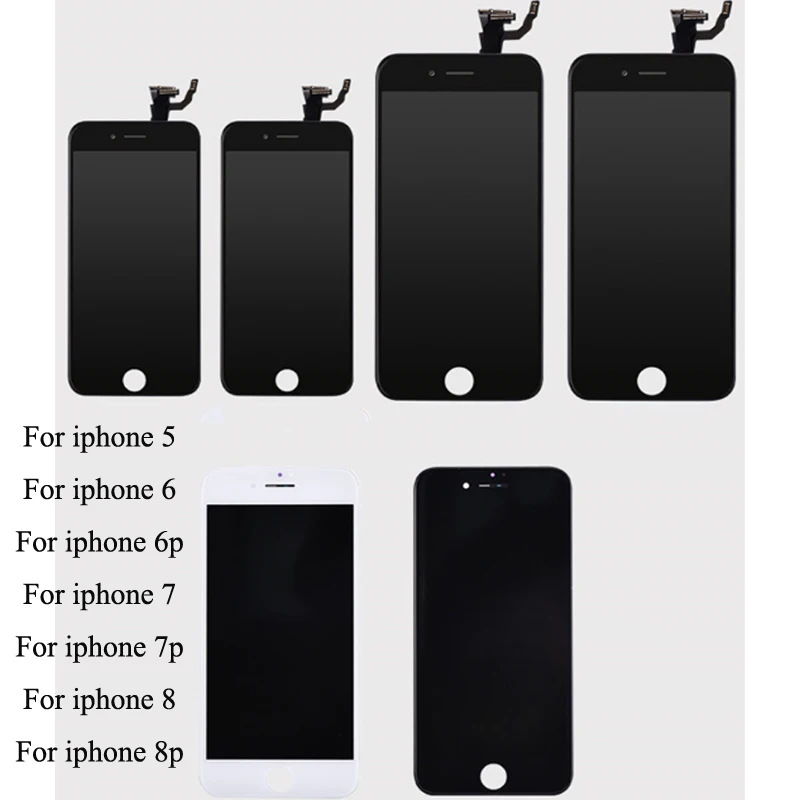10 шт. OEM дисплей для iPhone 6 ЖК сенсорный экран дигитайзер 6S 5S ЖК-дисплей полная