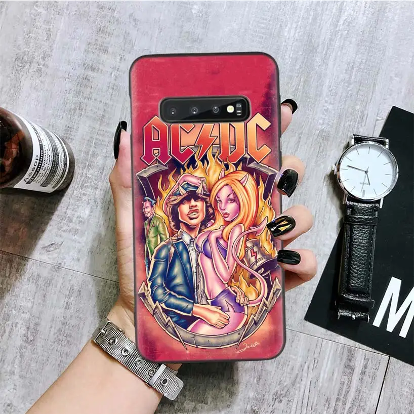 ACDC рок Ангус Янг черная крышка чехол для телефона для samsung Galaxy A50S A10S A20S A10 A20E A30 A40 A50 A70 M40 M30S A80 корпус под плетенную сумку - Цвет: BA002-6